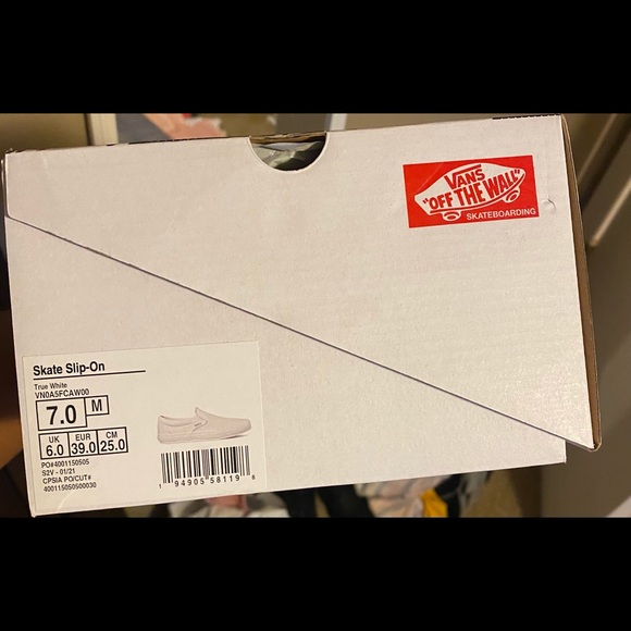 All white slip-on Vans - Picture 2 of 3